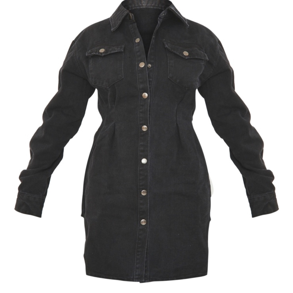 PLT long sleeve denim dress